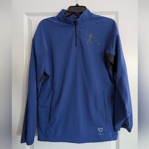 Nike Blue Windbreaker Quarter-Zip Jacket